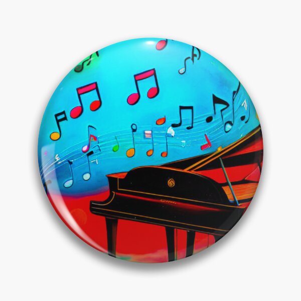 Item preview, Musical Chromatics: Piano and Colorful Notes Design designed and sold by GrizzlyCollective.