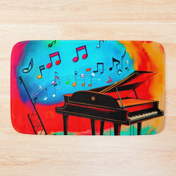 Item preview, Musical Chromatics: Piano and Colorful Notes Design designed and sold by GrizzlyCollective.