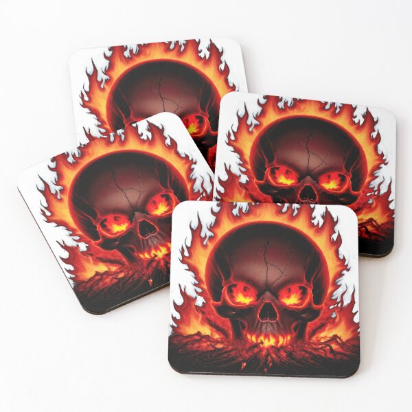 Item preview, burning skull designed and sold by adiel14.