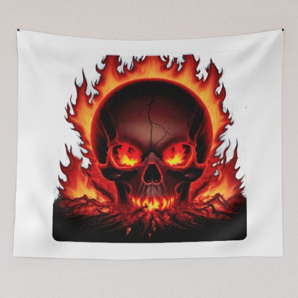 Item preview, burning skull designed and sold by adiel14.