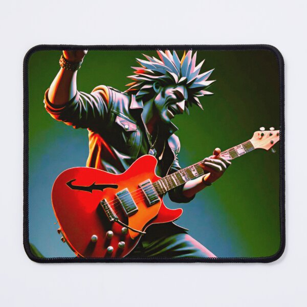 Item preview, Rock ‘n’ Roll Reverie: Rocker with Guitar designed and sold by GrizzlyCollective.