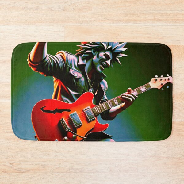 Item preview, Rock ‘n’ Roll Reverie: Rocker with Guitar designed and sold by GrizzlyCollective.
