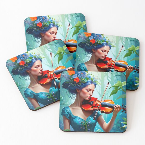Item preview, Melodic Bloom: Violinist Amongst Flowers designed and sold by GrizzlyCollective.