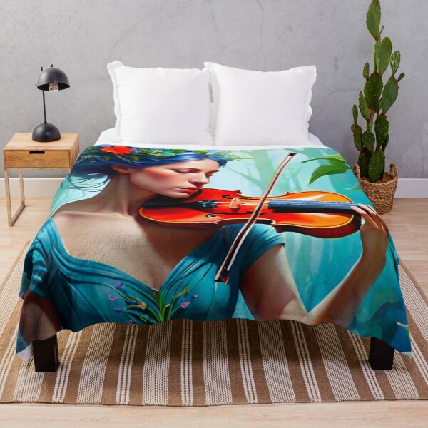 Item preview, Melodic Bloom: Violinist Amongst Flowers designed and sold by GrizzlyCollective.