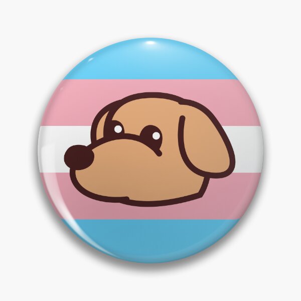 Item preview, Doggie Pride Trans Flag Stickers & Pins & MORE designed and sold by MossOfTheForest.