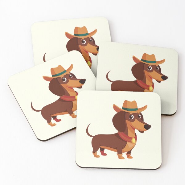 Item preview, Cowboy Dachshund - Cute Western Puppy Dog in a Hat  designed and sold by Lovekica.