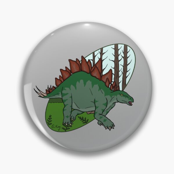 Artikelvorschau, Stegosaurus und Waldhintergrund (Dinosauriergrafik) entworfen und verkauft von CKing-Paleo-Art.