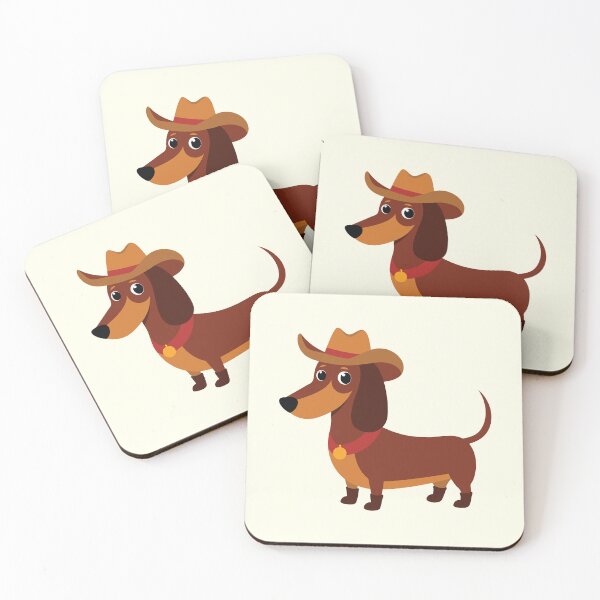 Item preview, Cowboy Dachshund - Cute Western Puppy Dog in a Hat  designed and sold by Lovekica.