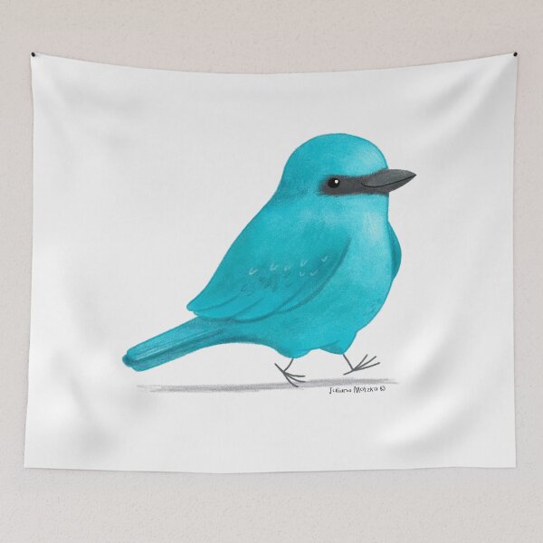 Item preview, Verditer Flycatcher bird designed and sold by julianamotzko.