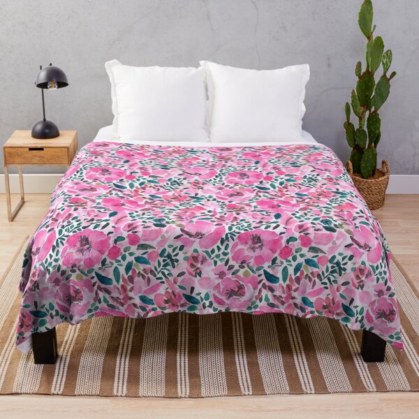 Item preview, Floral Watercolor , Pink Flowers Pattern, Floral Decorative, Home Décor Accent, Gift for Her designed and sold by Midnight Sky Sundry.