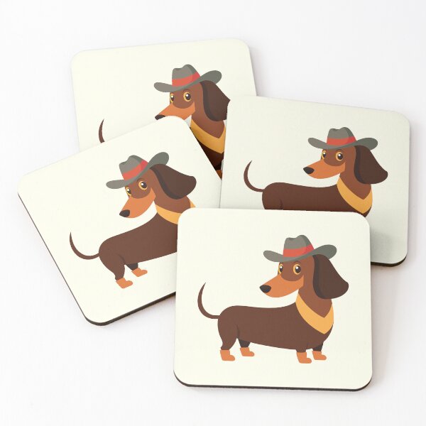 Item preview, Cowboy Dachshund - Cute Western Puppy Dog in a Hat  designed and sold by Lovekica.