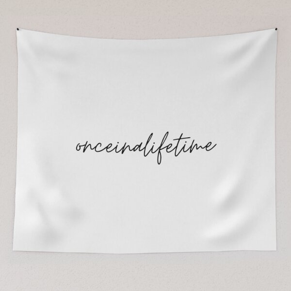 Item preview, once in a lifetime text graphic v1 white background designed and sold by fishpressink.