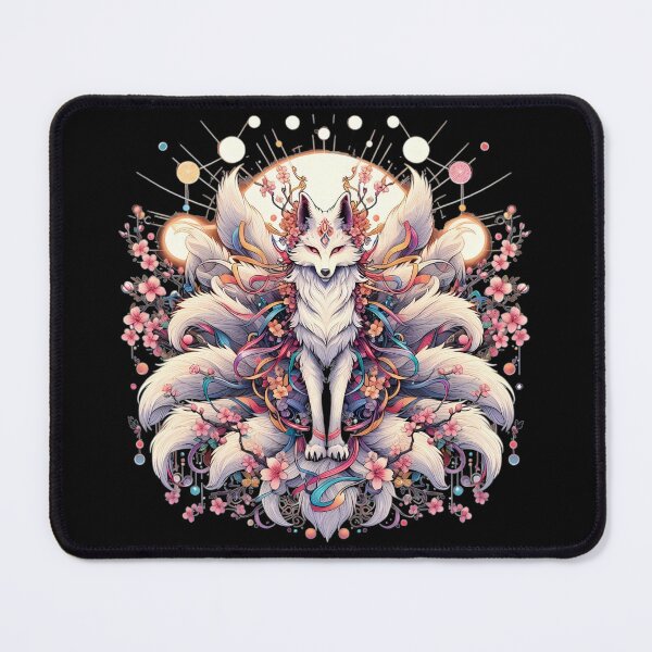 Item preview, Mystical Moonlight Kitsune Covered in Flowers designed and sold by Dynke.