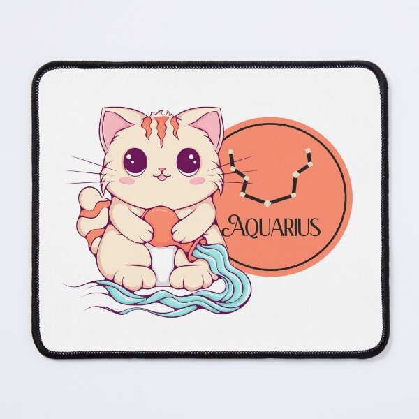 Item preview, Cat as Zodiac Sign - Aquarius designed and sold by Ink-Lust.