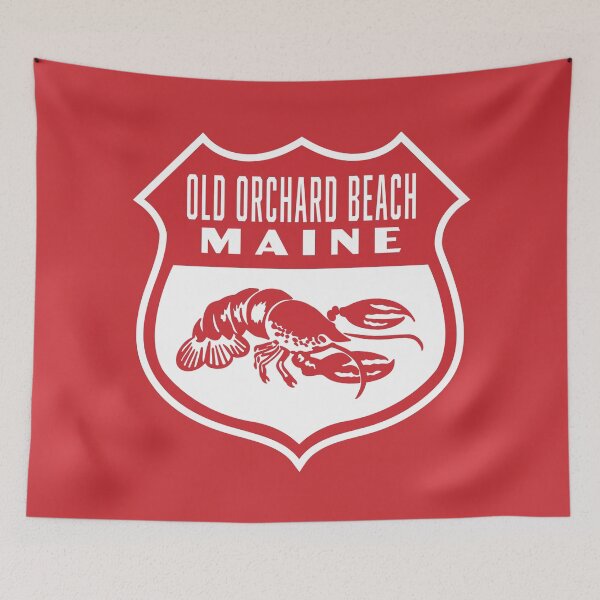 Item preview, Vintage Old Orchard Beach Maine Lobster Shield designed and sold by deadmansupplyco.