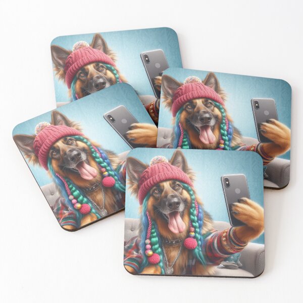 Item preview, German Shepherd Social Media Influencer taking a Selfie designed and sold by TheDogOnIt.