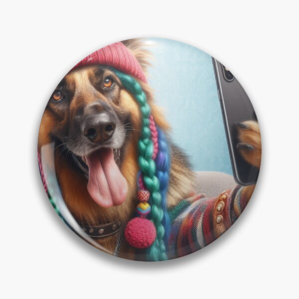 Item preview, German Shepherd Social Media Influencer taking a Selfie designed and sold by TheDogOnIt.