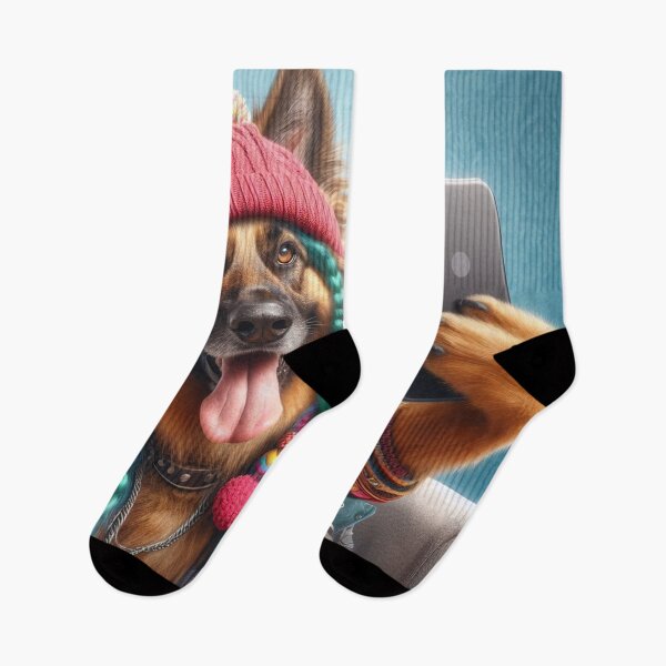 Item preview, German Shepherd Social Media Influencer taking a Selfie designed and sold by TheDogOnIt.