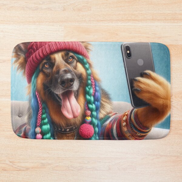 Item preview, German Shepherd Social Media Influencer taking a Selfie designed and sold by TheDogOnIt.