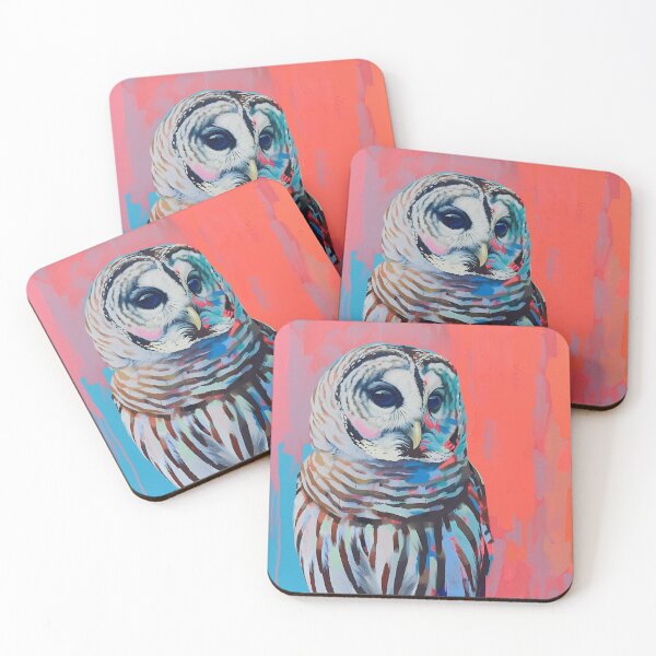 Item preview, Barred Owl in Bright Modern Colors designed and sold by RiverwoodGiftCo.