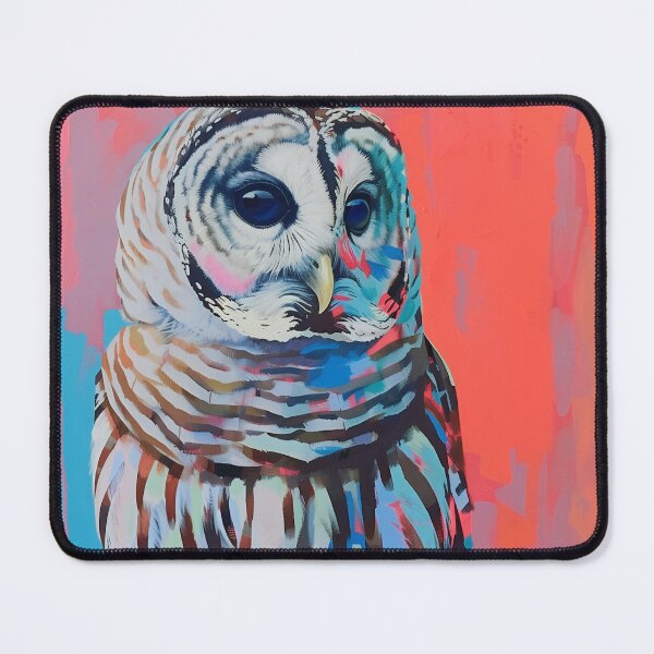 Item preview, Barred Owl in Bright Modern Colors designed and sold by RiverwoodGiftCo.