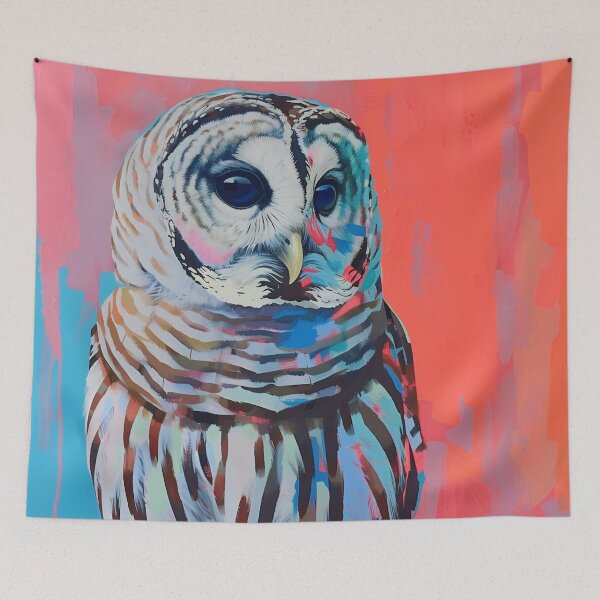 Item preview, Barred Owl in Bright Modern Colors designed and sold by RiverwoodGiftCo.