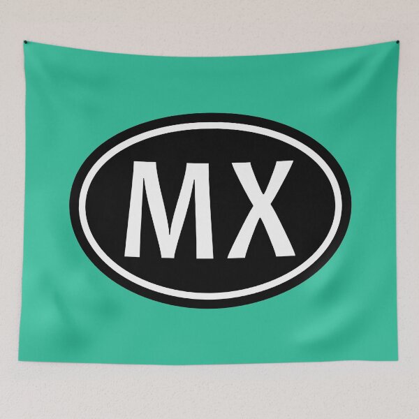 Item preview, MX Initials Monogram Oval White Letters designed and sold by Jeallan Designs.