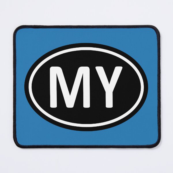 Item preview, MY Initials Monogram Oval White Letters designed and sold by Jeallan Designs.