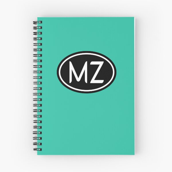 Item preview, MZ Initials Monogram Oval White Letters designed and sold by Jeallan Designs.