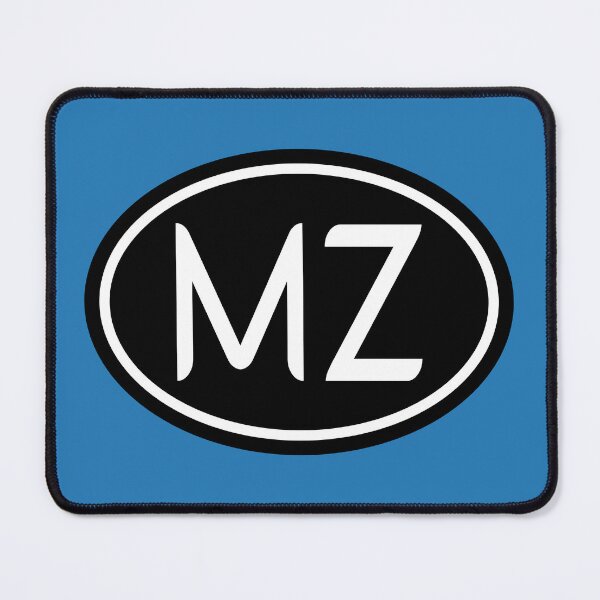 Item preview, MZ Initials Monogram Oval White Letters designed and sold by Jeallan Designs.