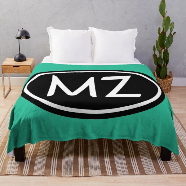 Item preview, MZ Initials Monogram Oval White Letters designed and sold by Jeallan Designs.