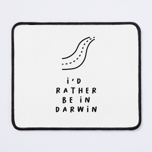 Item preview, I'd Rather be in Darwin | Typography Design | Minimalist Aesthetic designed and sold by RM-Journey.