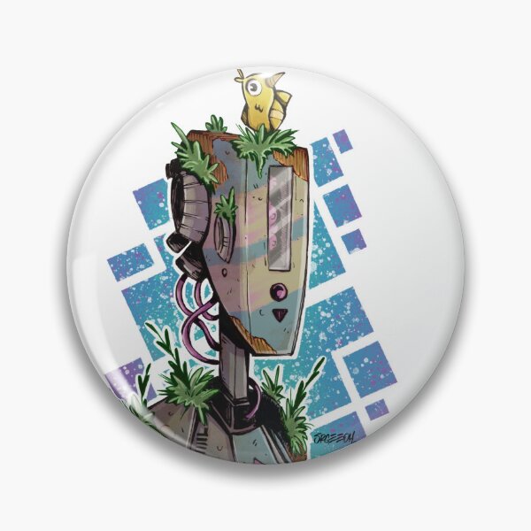 Item preview, T0NT0 - Forgotten Robot with Bird - Cute Sci-Fi Cartoon Illustration designed and sold by SrGeeOh.