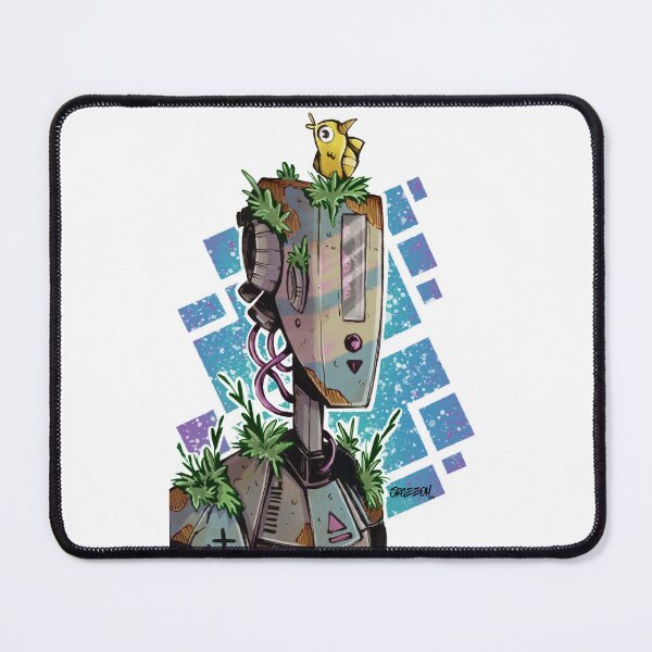 Item preview, T0NT0 - Forgotten Robot with Bird - Cute Sci-Fi Cartoon Illustration designed and sold by SrGeeOh.