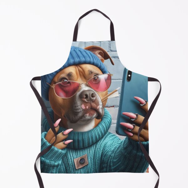 Item preview, Pitbull Social Media Star Taking a Selfie designed and sold by TheDogOnIt.