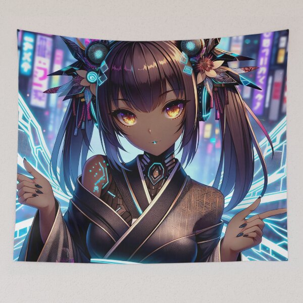 Item preview, Cyber Twintails Unleashed designed and sold by The Journey Ain't Mid.