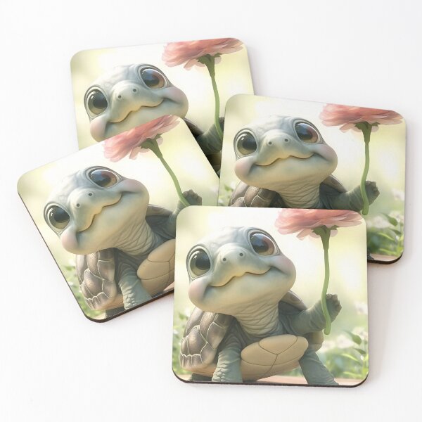 Item preview, Cute Little turtle with a flower  designed and sold by MyMagicPixel.