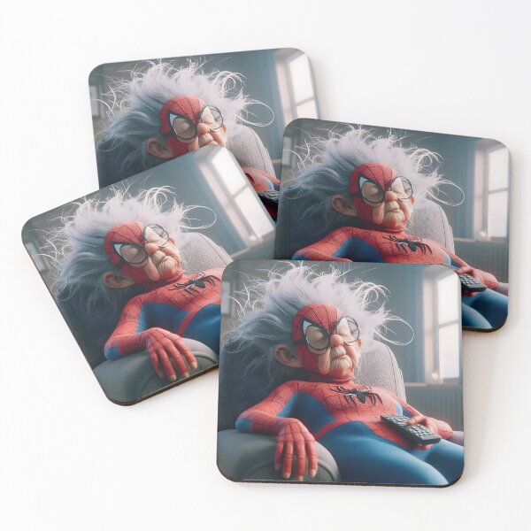 Item preview, Elderly Superheroes 01- Napping on the Couch - Hilarious AI Art: designed and sold by LoopLooArt.