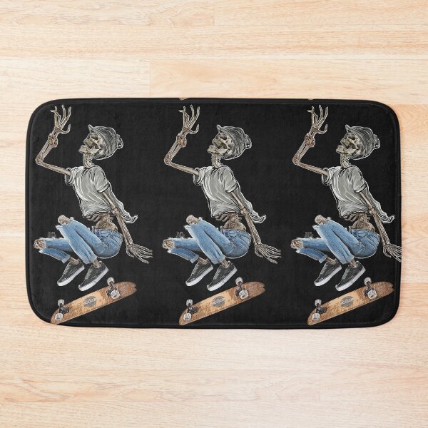 Artikelvorschau, Halloween Skateboarder Kickflip Skelett Kunst entworfen und verkauft von oz10.
