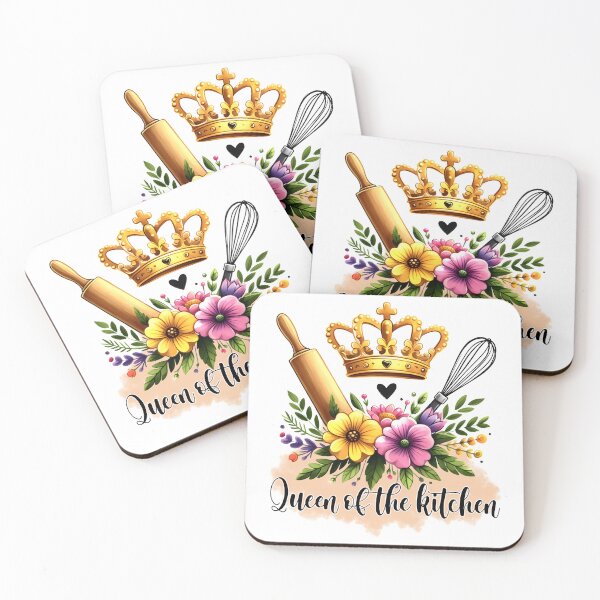 Item preview, Floral queen of the kitchen, chef mom designed and sold by PRINYOS.