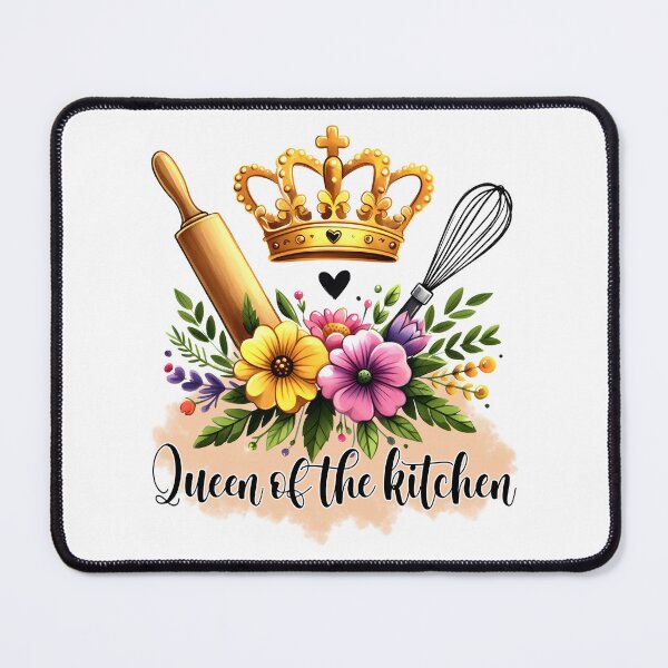 Item preview, Floral queen of the kitchen, chef mom designed and sold by PRINYOS.