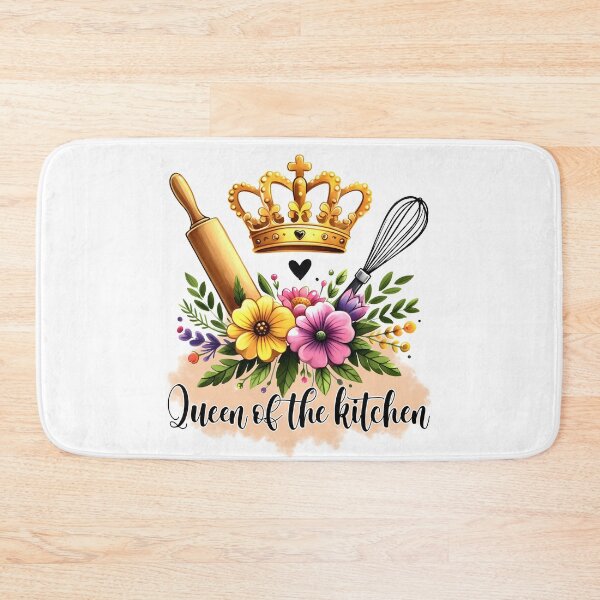 Item preview, Floral queen of the kitchen, chef mom designed and sold by PRINYOS.