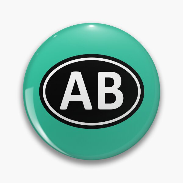 Item preview, AB Initials Monogram Oval White Letters designed and sold by Jeallan Designs.