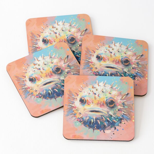 Item preview, Pufferfish in Bright Modern Colors designed and sold by RiverwoodGiftCo.