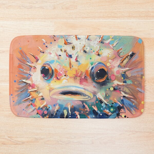 Item preview, Pufferfish in Bright Modern Colors designed and sold by RiverwoodGiftCo.