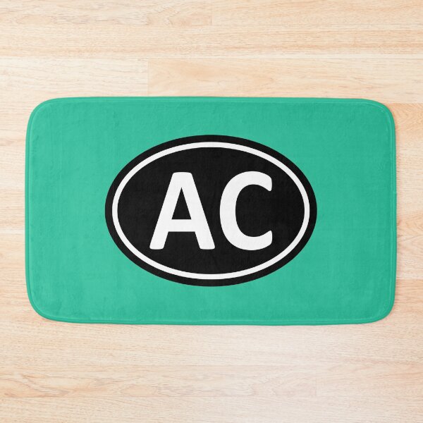 Item preview, AC Initials Monogram Oval White Letters designed and sold by Jeallan Designs.