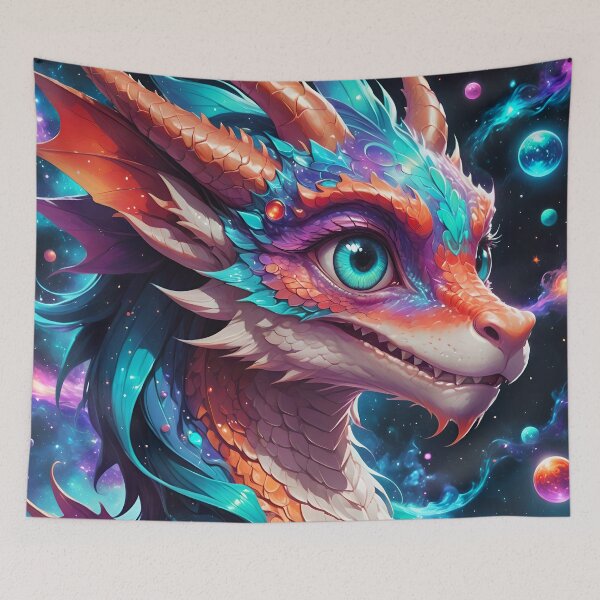 Item preview, Cute Magical Anime Kawaii Galaxy Dragon designed and sold by TheArtOfPat.