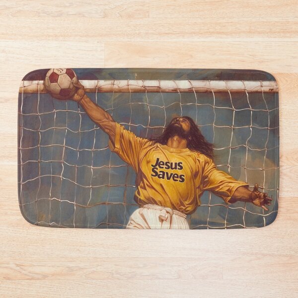Item preview, Jesus Saves (football goal) designed and sold by Brendon987.