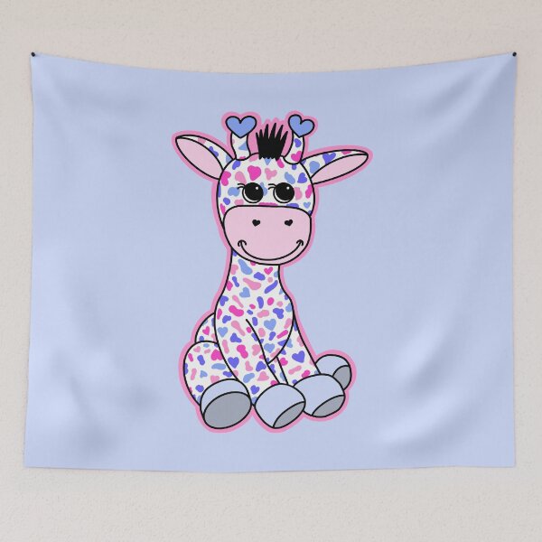 Item preview, Cute Omnisexual Pride Flag Giraffe Pink Purple Blue designed and sold by JoyfulJen.
