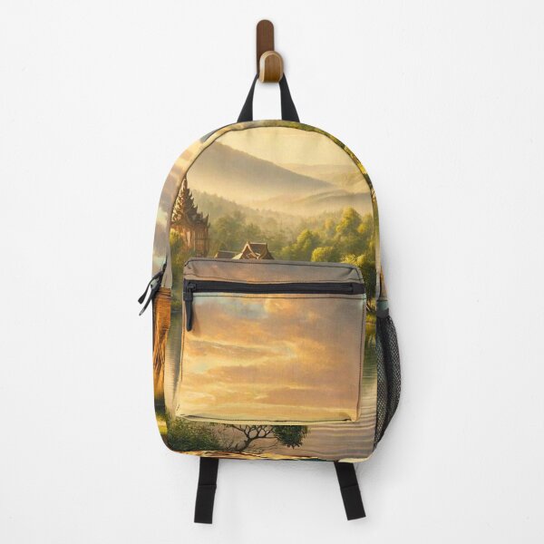 Item preview, Serenity Landscape: Thai Temple at Sunset designed and sold by Marinaso.